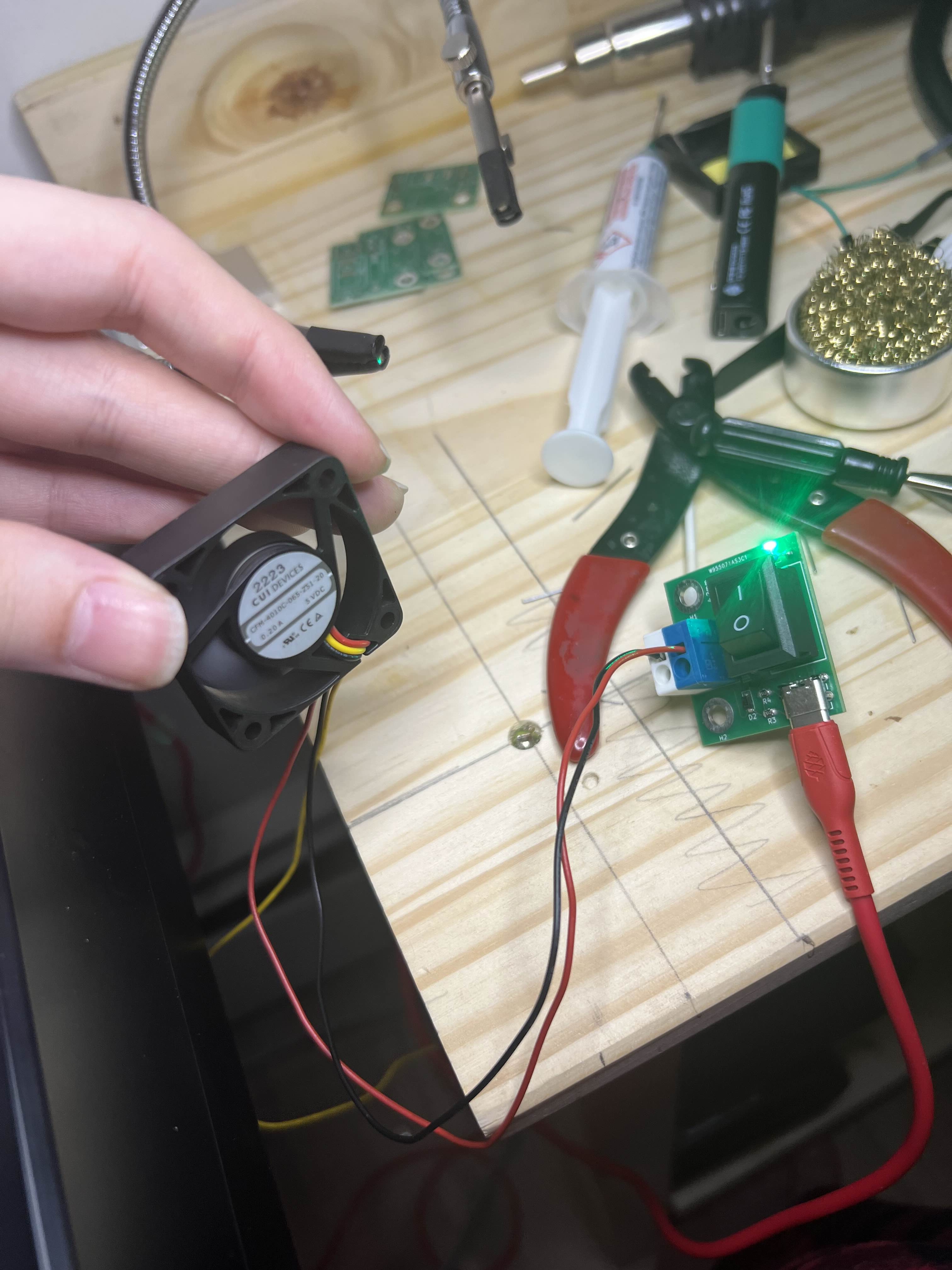 pcb with mounted components